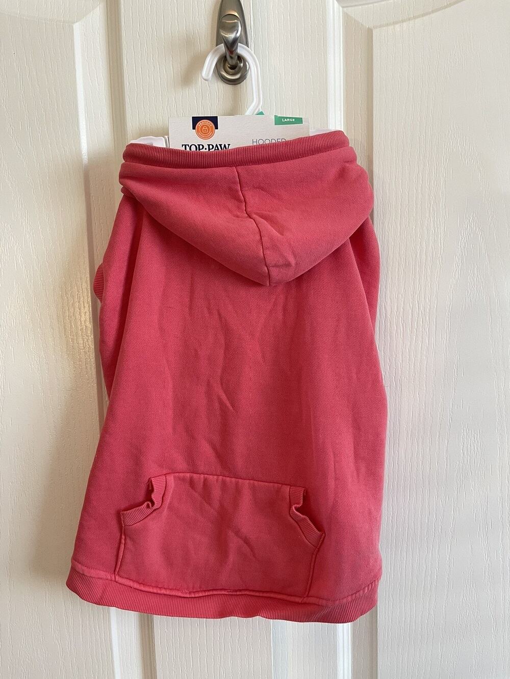 Dog Hooded Sweatshirt Hoodie Top Paw Pink size L NWT